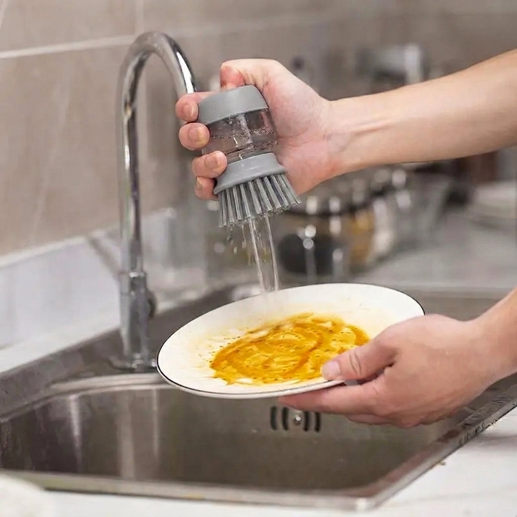 Cepillo con dispensador de jabón Cocinen gris