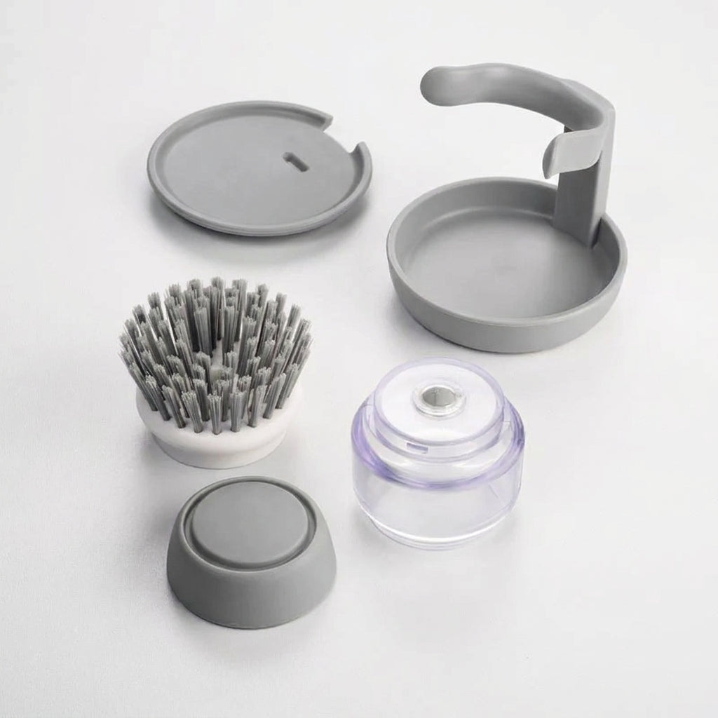 Cepillo con dispensador de jabón Cocinen gris